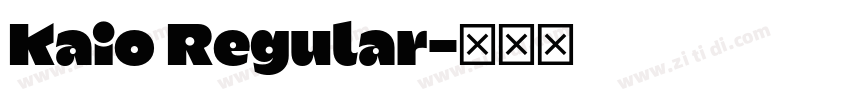 Kaio Regular字体转换
